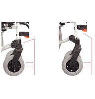 Rollstuhl CANEO B mit Kombiarmlehnen und Trommelbremse PU, anthrazit>>>>SB 48 cm