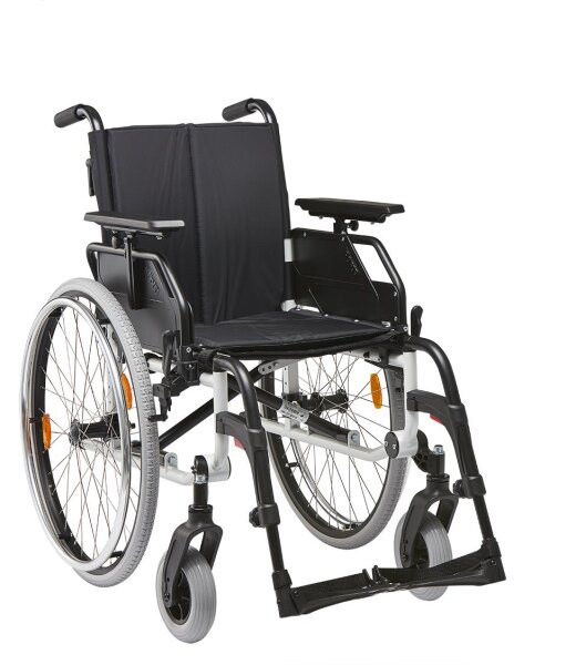 Leichtgewichtrollstuhl CANEO S mit Kombiarmlehnen, PU elfenbein>>>>SB 51 cm
