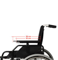 Leichtgewichtrollstuhl CANEO L, mit Trommelbremse, Kombiarmlehne,PU,elfenbein>>>>SB 51 cm