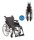 Standardrollstuhl Tomtar MR-S mit Trommelbremse, Kombiarmlehne, PU mangan grey metallic>>>>SB 42 cm