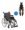 Standardrollstuhl Tomtar MR-S mit Trommelbremse, Kombiarmlehne, PU mangan grey metallic>>>>SB 45 cm
