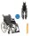 Leichtgewichtrollstuhl Tomtar MR-LG mit Trommelbremse, Kombiarmlehne, PU mangan grey metallic>>>>SB 48 cm