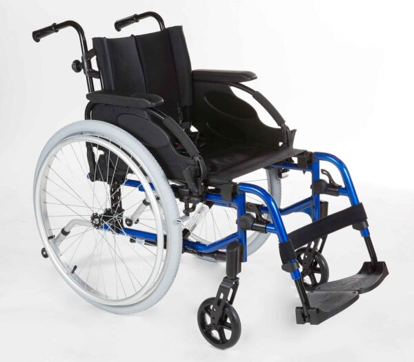 Rollstuhl Action 3 NG desk,PU, schwarz-metallic>>>>SB 43 cm