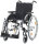 Leichtgewichtrollstuhl Pyro light optima mit Kombiarmlehnen u.Trommelbremse, PU silber-metallic>>>>SB 37 cm