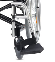 Leichtgewichtrollstuhl Pyro light optima XL, Kombi-Armlehne,PU,m. Trommelbremse silber-metallic>>>>SB 58 cm