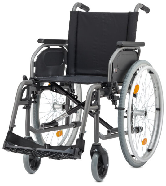 Rollstuhl S-Eco 2 anthrazit-metallic, Duo-Armlehnen, PU>>>>SB 37 cm
