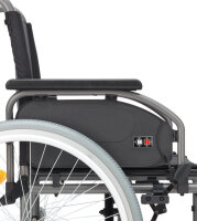 Rollstuhl S-Eco 2, mit Trommelbremse, PU, Duo-Armlehnen, anthrazit-metallic>>>>SB 40 cm