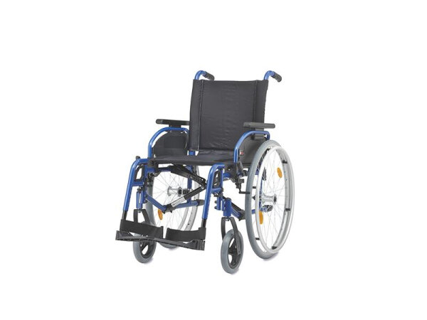 Leichtgewichtrollstuhl PYRO START plus+ SB43,Duo-Arml.,PU,blau-met.,