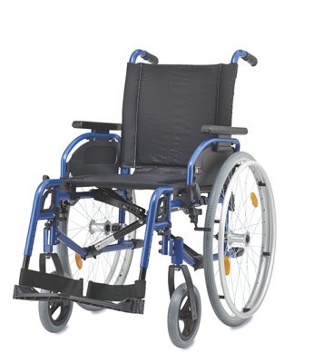 Leichtgewichtrollstuhl Pyro start plus+ Duo-Armlehne,PU>>>>Farbe: blau-metallic SB 52 cm