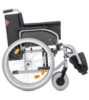 Leichtgewichtrollstuhl Pyro start plus+ mit Trommelbremse Duo-Armlehne,PU>>>>Farbe: silber SB 46 cm