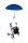 Rollatorschirm 99, passend 99% aller Rollatoren>>>>Farbe: blau