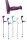 Anatomic-Griff-Stütze, Druckknopfverstellung>>>>Farbe: brombeere links
