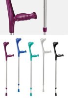 Anatomic-Softgriff-Stütze m.,Druckknopf grau/natur...