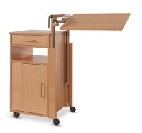 Bettnachttisch Cherusker mit verstellbarem Betttisch,Buchedekor>>>>