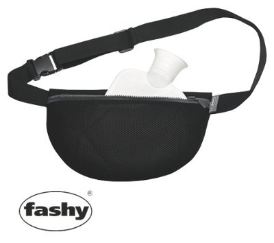 Bauchtasche schwarz m.,Wärmflasche 0,8l(Fashy),