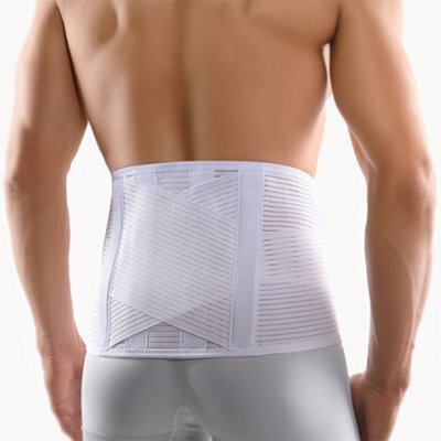 Bort VarioBasic Rückenbandage,m.Pelotte weiß Gr.L,