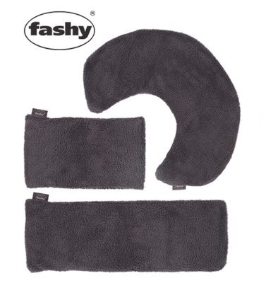 Wärmekissen Kragenform m.,Kuschelbezug 48x35cm anthrazit,