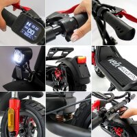 Velix E-Kick 20 Pro E-Scooter - Elektroroller nach eKFV mit wechselbarem Lithium-Akku