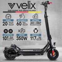 Velix E-Kick 20 Pro E-Scooter - Elektroroller nach eKFV mit wechselbarem Lithium-Akku
