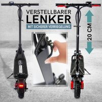 Velix E-Kick 20 Pro E-Scooter - Elektroroller nach eKFV mit wechselbarem Lithium-Akku