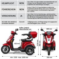 E-Trike 15 V.2 Blei-Gel, Rot