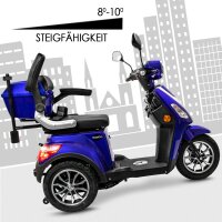 E-Trike 25 V.3 Lithium, Blau