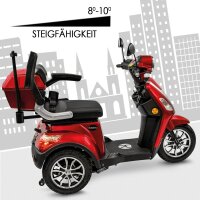 E-Trike 25 V.3 Lithium, Rot