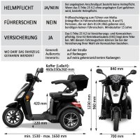 Rolektro E-Trike 25 V.2 Blei-Gel, Schwarz
