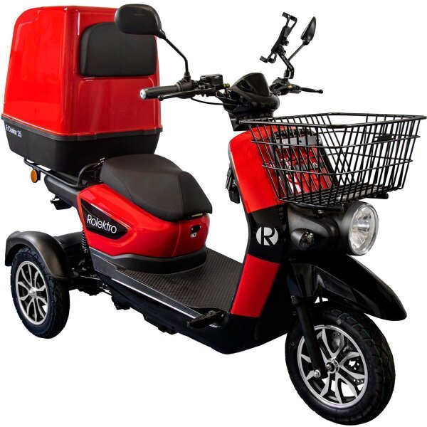 Rolektro E-Carrier 25 V.2 Blei-Gel, Rot, mit XXL-Koffer