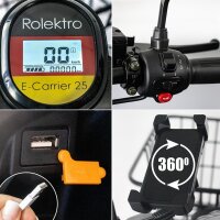 Rolektro E-Carrier 25 V.2 Blei-Gel, Rot, mit XXL-Koffer