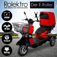 Rolektro E-Carrier 25 V.2 Blei-Gel, Rot, mit XXL-Koffer