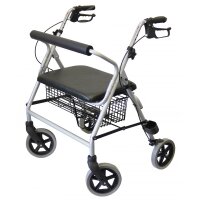 R225 Rollator SB56 für Schwergewicht, Farbe silber