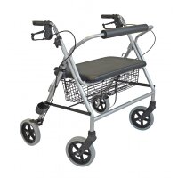 R225 XL - SB 65Rollator für Schwergewicht, Farbe silber