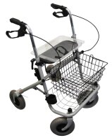 Rollator PlusStandardrollator mit Gitter, Farbe silber