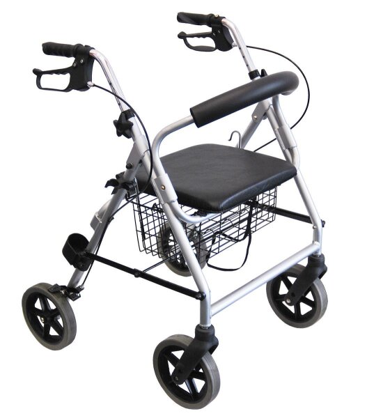LR53Leichtgewicht Rollator,Farbe silber, Sitzhöhe 53cm