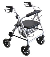 LR53Leichtgewicht Rollator,Farbe silber, Sitzhöhe 53cm