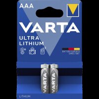 Micro-Batterie VARTA Professional Lithium, Typ AAA/6103, 2er-Blister