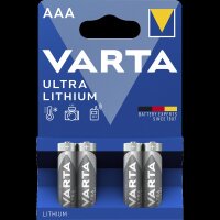 Micro-Batterie VARTA Professional Lithium, Typ AAA/6103, 4er-Blister