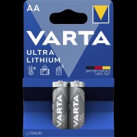 Mignon-Batterie VARTA Professional Lithium, Typ AA/6106, 2er-Blister