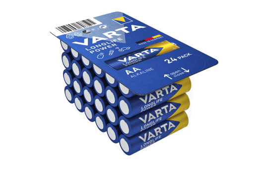 Mignon-Batterie VARTA HIGH ENERGY 1,5V, Typ AA/LR6, 24er-Haushaltspack