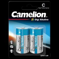 Baby-Batterie CAMELION Digi Alkaline 1,5 V, Typ C/LR14, 2er Blister