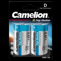 Mono-Batterie CAMELION  Digi Alkaline 1,5 V, Typ D/LR20, 2er Blister