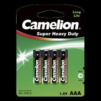 Micro-Batterie CAMELION Super Heavy Duty 1,5 V, Typ AAA, 4er-Blister