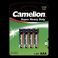 Micro-Batterie CAMELION Super Heavy Duty 1,5 V, Typ AAA, 4er-Blister