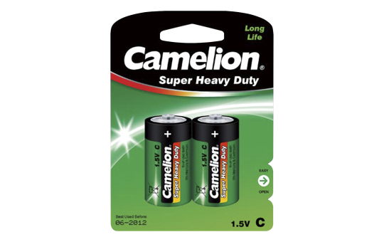 Baby-Batterie CAMELION Super Heavy Duty 1,5 V, Typ C, 2er-Blister