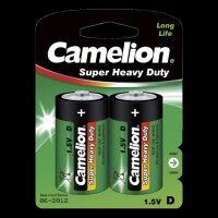 Mono-Batterie CAMELION Super Heavy Duty 1,5 V, Typ D, 2er-Blister