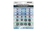 Knopfzellen-Sortiment Alkaline und Lithium, 24-teilig