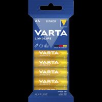 Mignon-Batterie VARTA LONGLIFE Alkaline, 1,5V, Typ AA, 8er-Pack