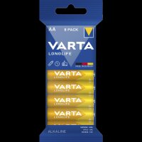 Mignon-Batterie VARTA LONGLIFE Alkaline, 1,5V, Typ AA, 8er-Pack