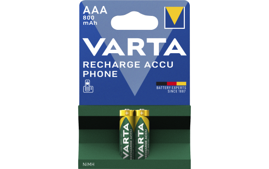 Micro-Akku VARTA Phone Power, Ni-MH, 800mA, Typ AAA, 2er-Blister